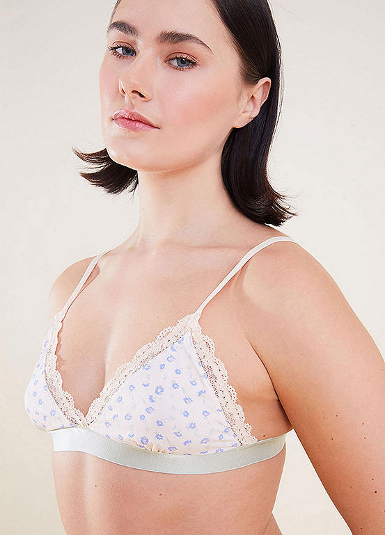  Accessorize Ditsy Lace Trim Bralette