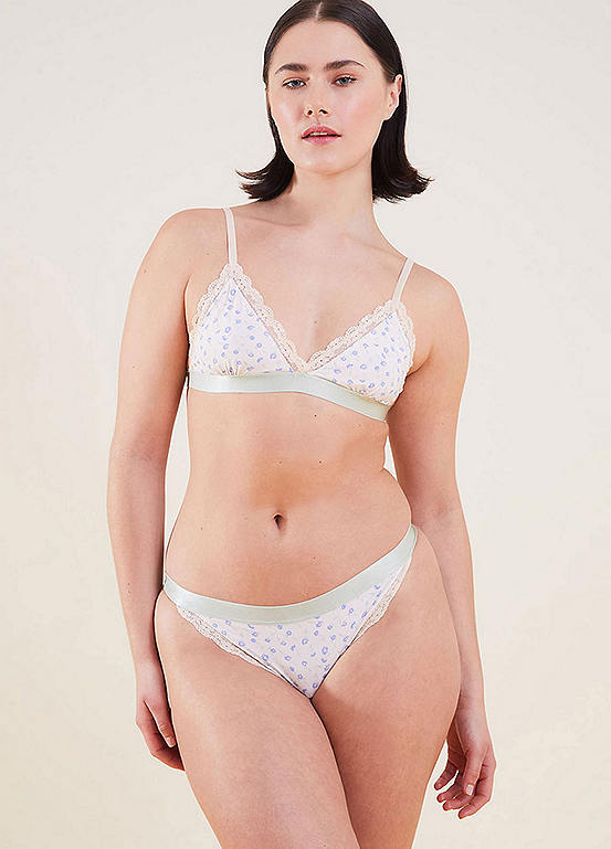  Accessorize Ditsy Lace Trim Bralette