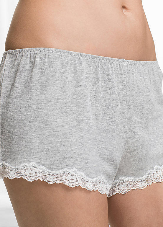  Bonprix Pack Of 3 Lace Trim Shorts