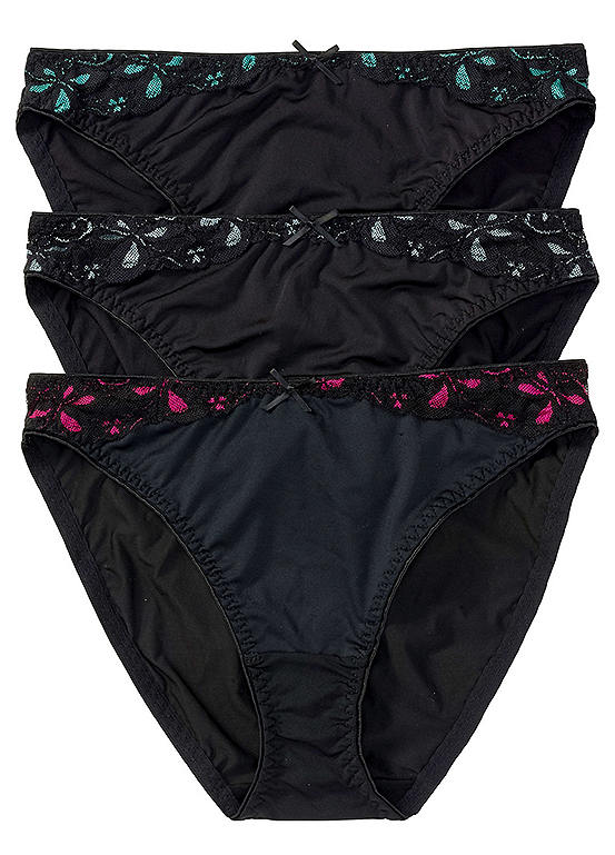  Bonprix Pack Of 3 Stretch Lace Briefs