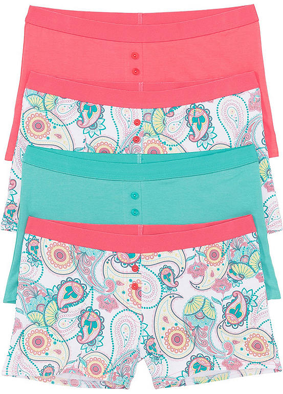  Bonprix Pack Of 4 Girlie Boxers