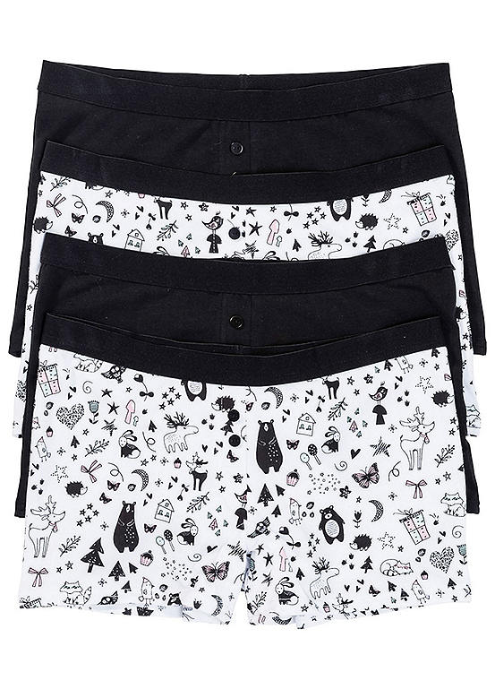  Bonprix Pack Of 4 Girlie Shorts
