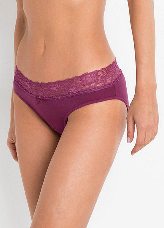  Bonprix Pack Of 5 Lace Trim Briefs