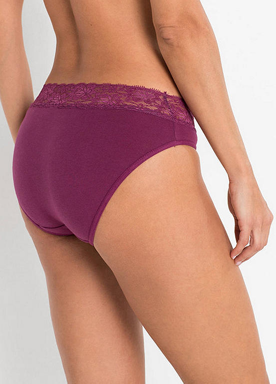  Bonprix Pack Of 5 Lace Trim Briefs
