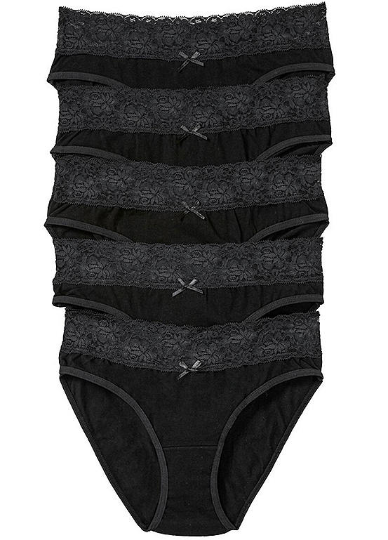  Bonprix Pack Of 5 Lace Trim Briefs