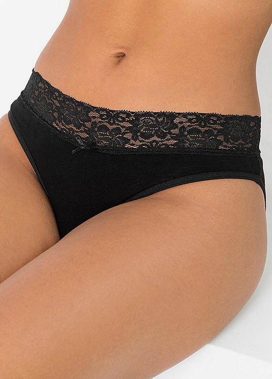  Bonprix Pack Of 5 Lace Trim Briefs