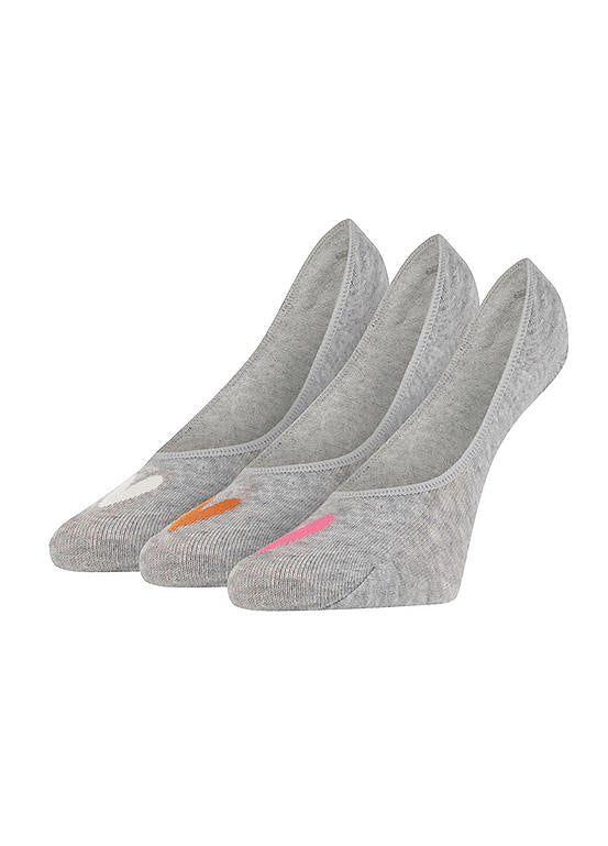  Caroline Gardner Pack Of 3 Ladies Socks With Grey Hearts