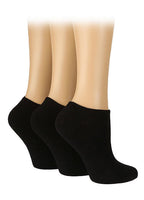  Glenmuir Ladies Black Pack Of 3 Sport Socks