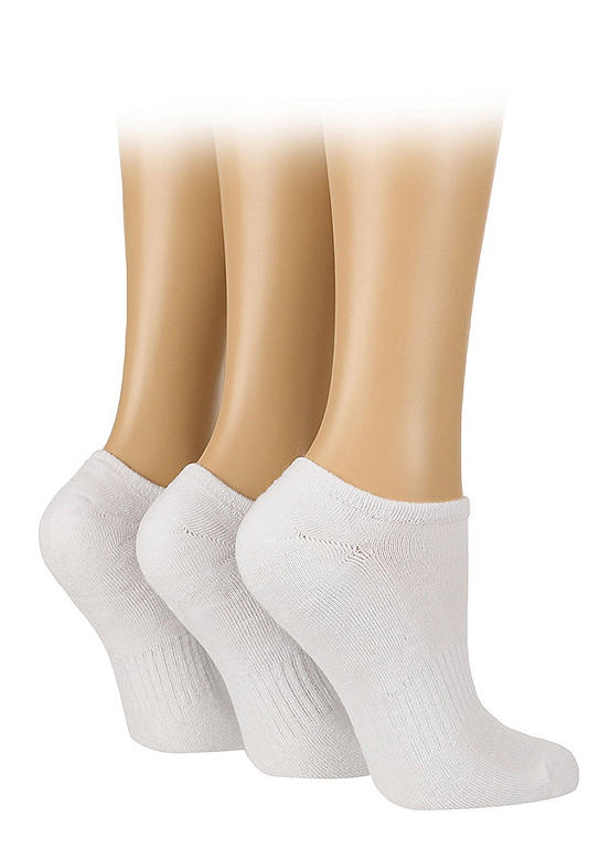  Glenmuir Ladies White Pack Of 3 Sport Socks