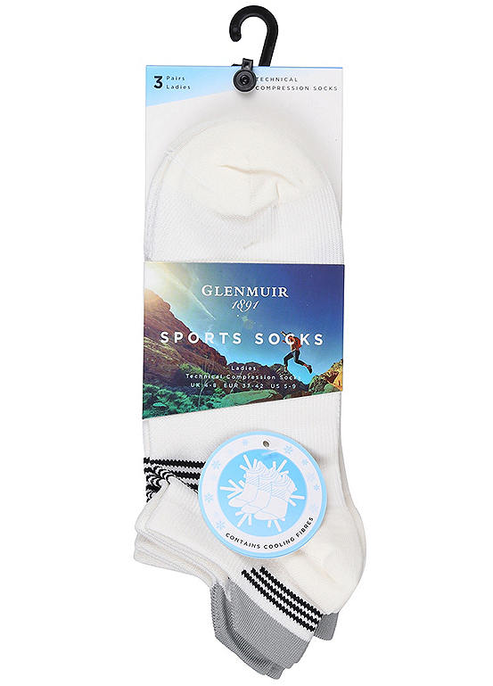  Glenmuir Pack Of 3 Sport Compression Socks