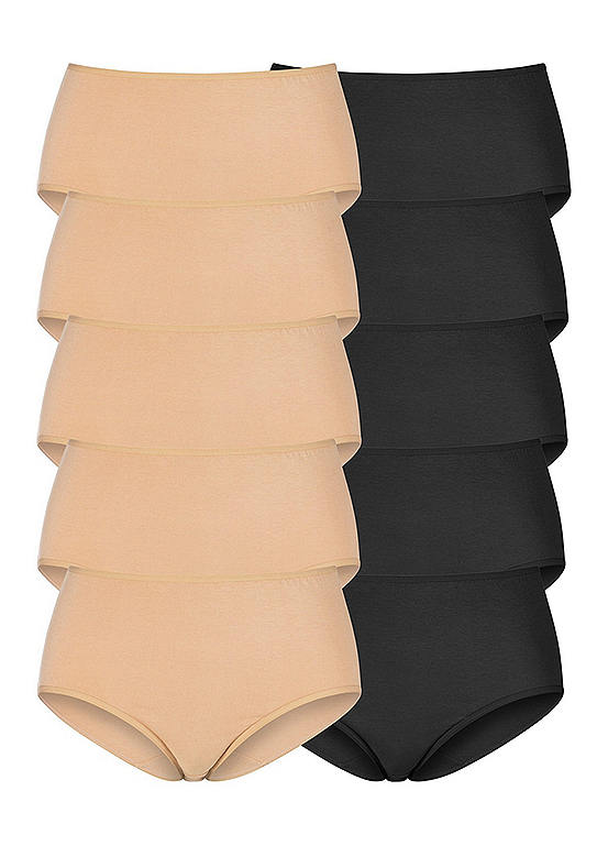  Go In Pack Of 10 High Waist Briefs