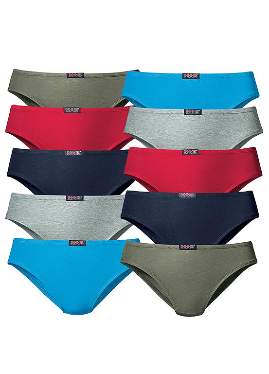  H.I.S Pack Of 10 Sporty Briefs