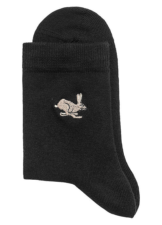  H.I.S Pack Of 5 Embroidered Socks