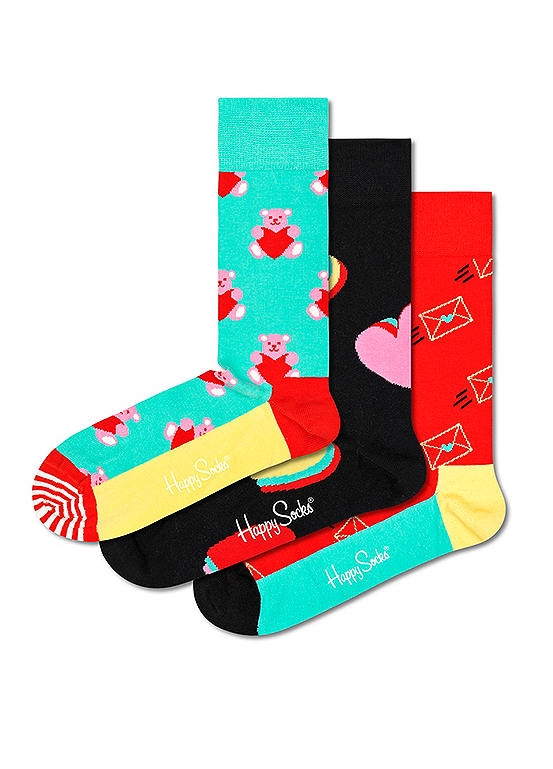  Happy Socks Pack Of 3 I Love You Socks Gift Set
