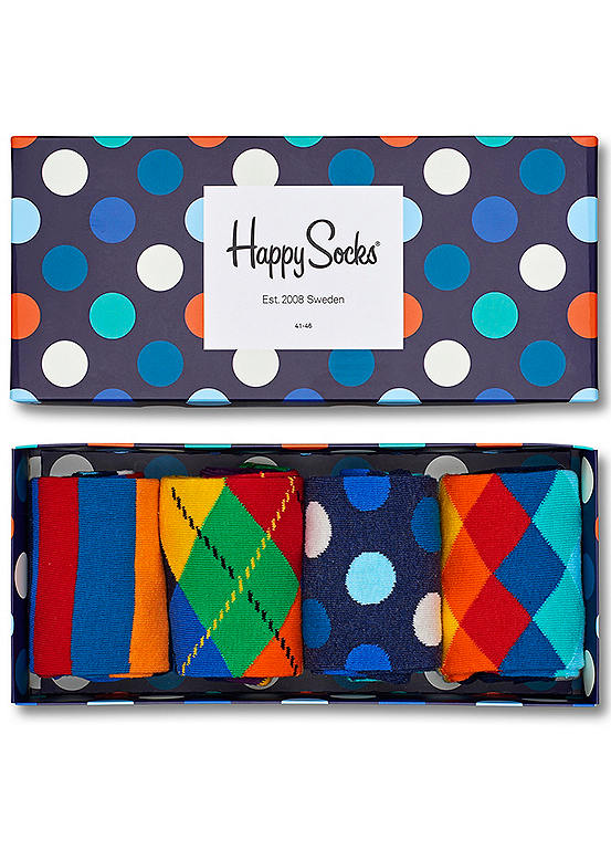  Happy Socks Pack Of 4 Multi-colour Socks Gift Set