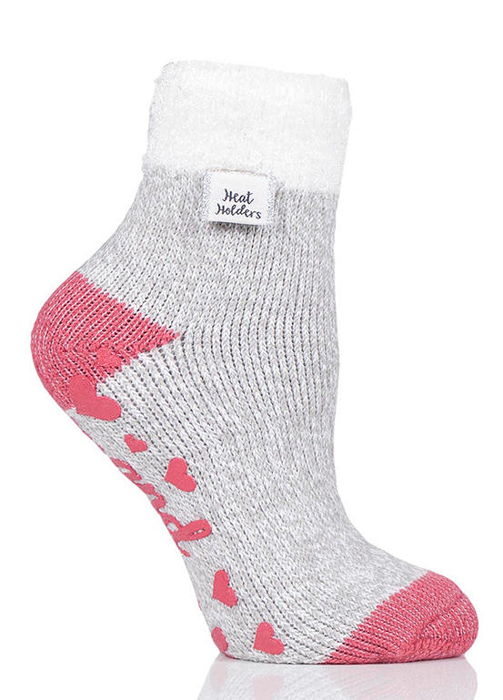  Heat Holders Ladies Light Grey Lounge Socks