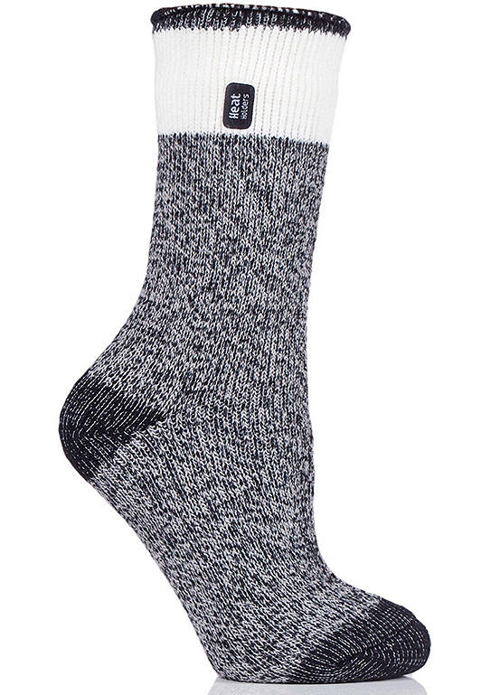  Heat Holders Original Ladies Thermal Snowdrop Block Twist Socks