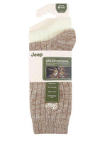 Jeep Ladies 2 Pack Taupe/Cream Performance Polyester Socks