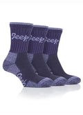  Jeep Ladies Pack Of 3 Boot Socks - Lilac