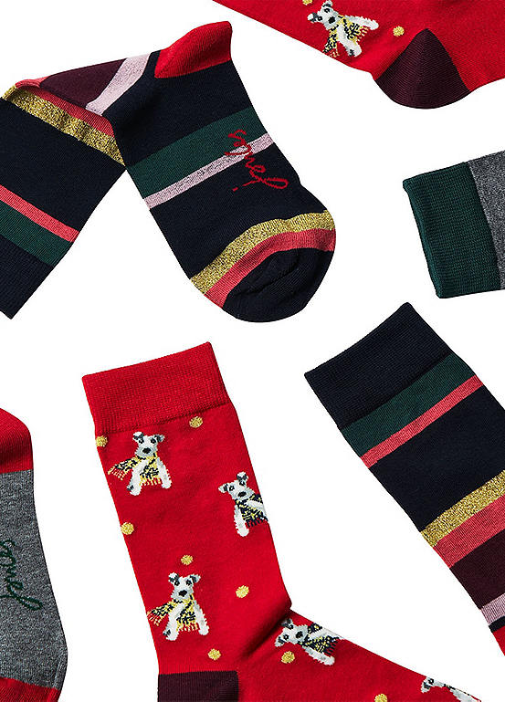  Joules Pack Of 3 Christmas Bamboo Socks