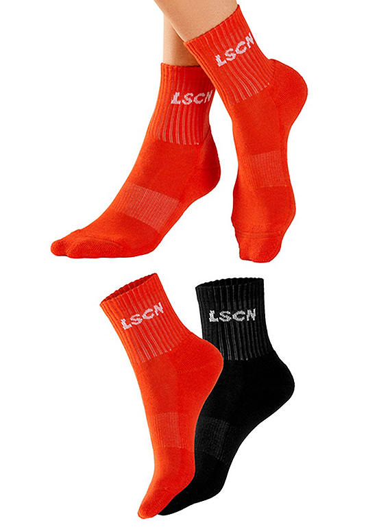  LSCN BY LASCANA Pack Of 2 Tennis Socks With Half Foot Terrycloth