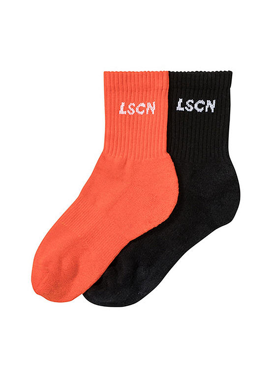  LSCN BY LASCANA Pack Of 2 Tennis Socks With Half Foot Terrycloth
