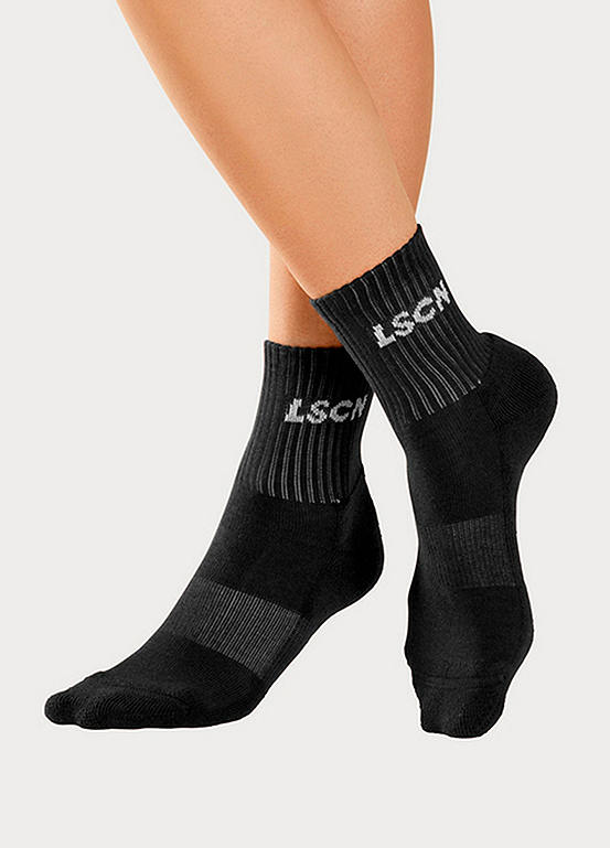  LSCN BY LASCANA Pack Of 2 Tennis Socks With Half Foot Terrycloth