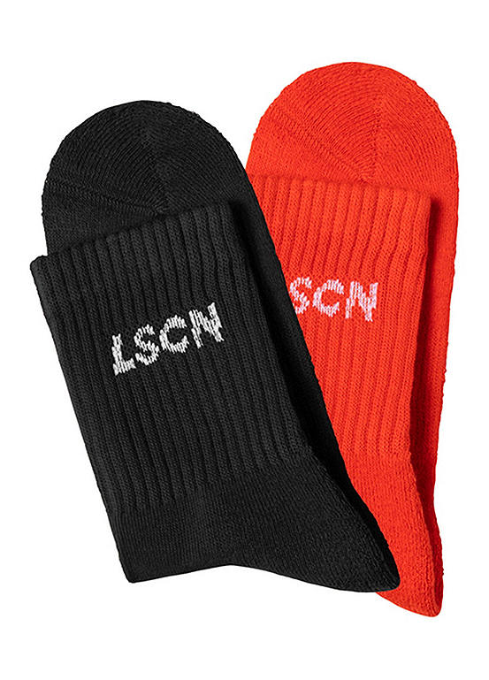  LSCN BY LASCANA Pack Of 2 Tennis Socks With Half Foot Terrycloth