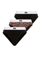  LSCN BY LASCANA Pack Of 3 Wide Logo Cuff Jazz Briefs