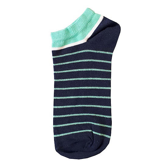  Ladies Pack Of 5 Striped Trainer Socks