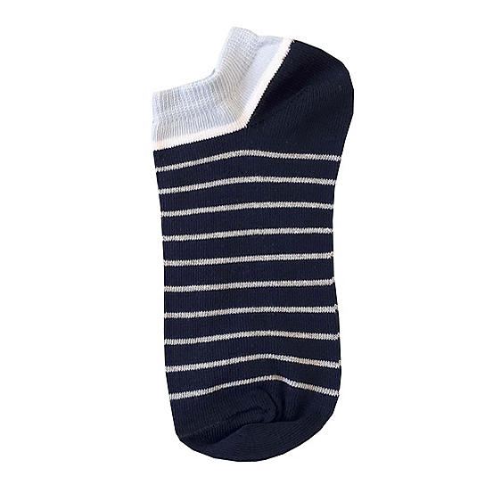  Ladies Pack Of 5 Striped Trainer Socks
