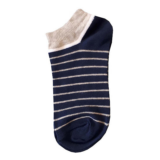  Ladies Pack Of 5 Striped Trainer Socks
