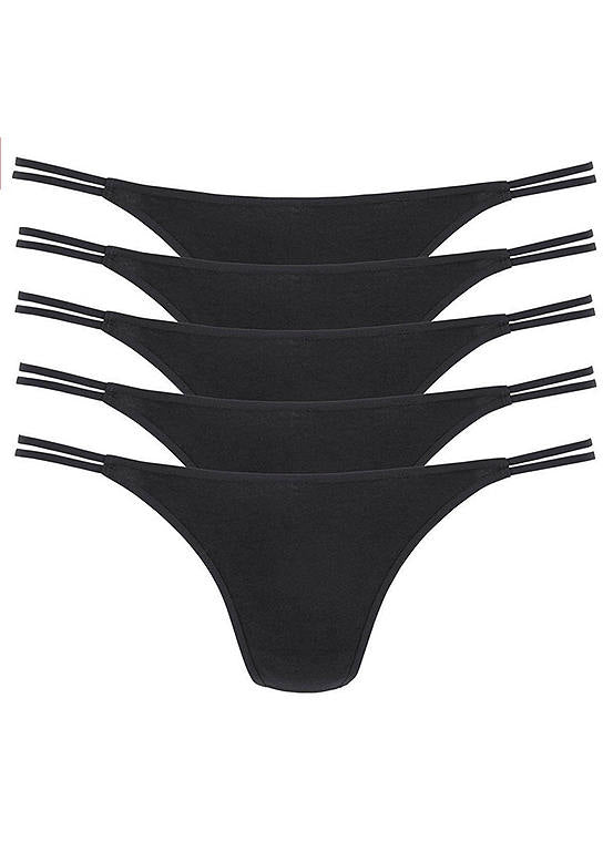  Ladies Pack Of 5 Thongs