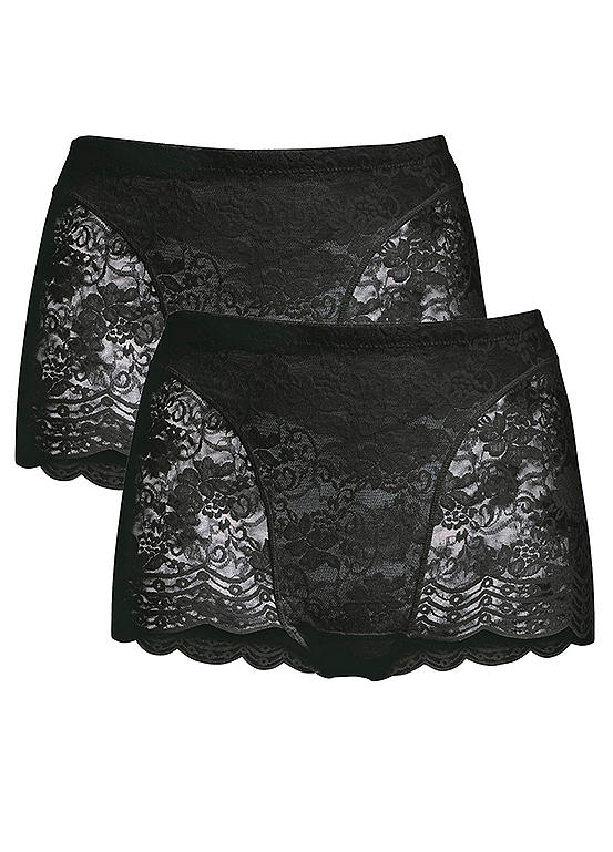 Pack Of 2 Soft Lace Shorties