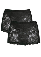  Pack Of 2 Soft Lace Shorties