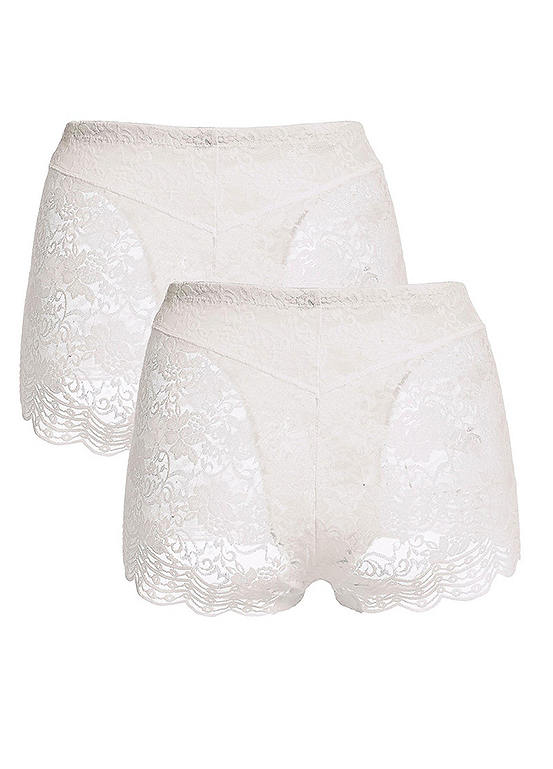  Pack Of 2 Soft Lace Shorties