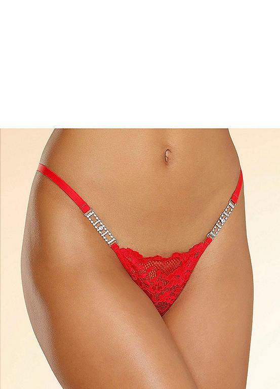  Petite Fleur Gold Lace Thong