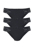  Petite Fleur Pack Of 3 High Leg Briefs