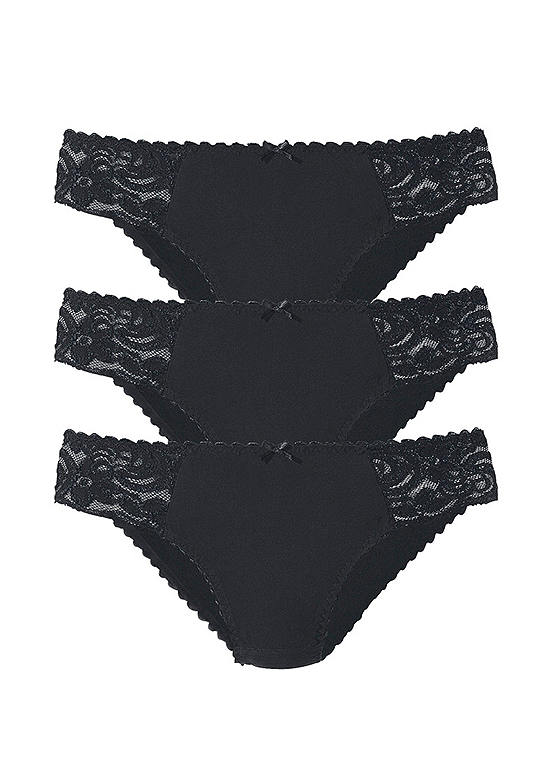  Petite Fleur Pack Of 3 High Leg Briefs