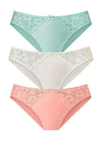  Petite Fleur Pack Of 3 Lace Briefs