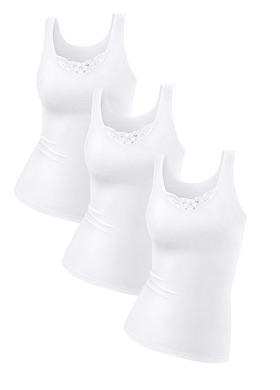  Petite Fleur Pack Of 3 Lace Vests