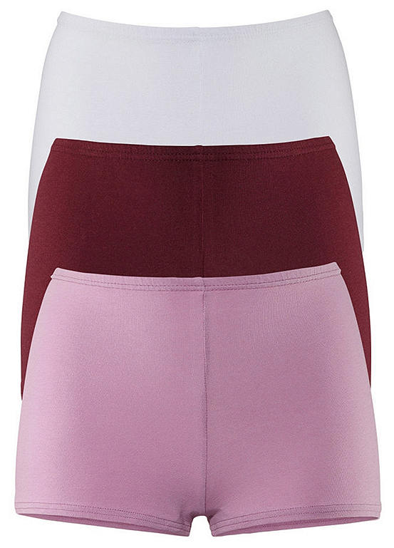 Petite Fleur Pack Of 3 Stretchy Shorts