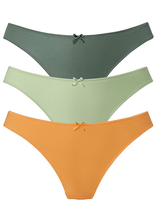  Petite Fleur Pack Of 3 Thongs