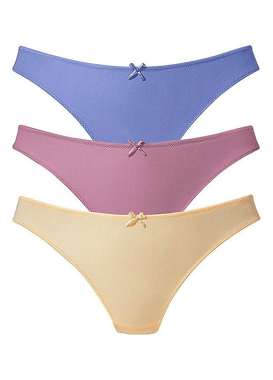  Petite Fleur Pack Of 3 Thongs