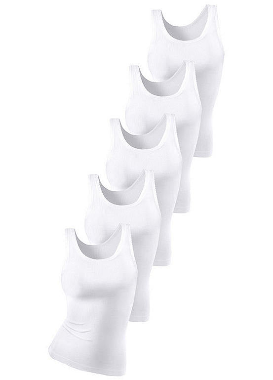  Petite Fleur Pack Of 5 Double Rib Vests
