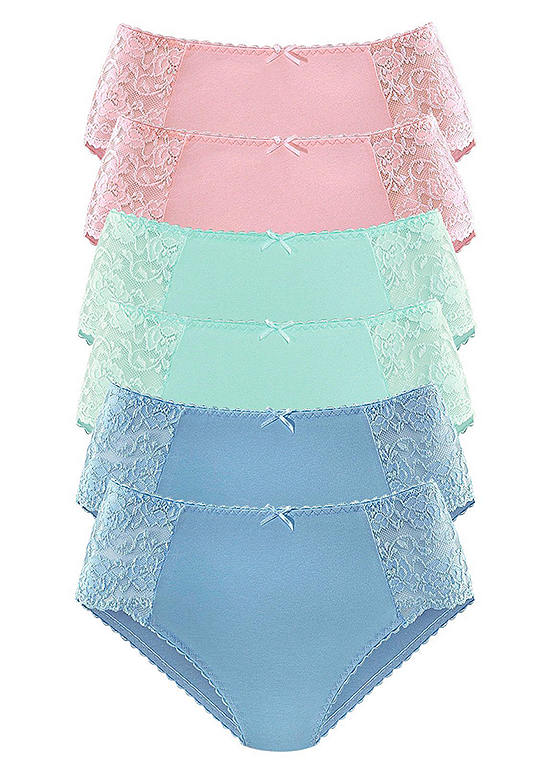  Petite Fleur Pack Of 6 Midi Briefs