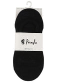  Pringle Ladies Pack Of 3 Black Sports Invisible Trainer Socks