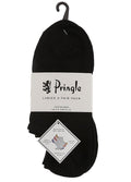  Pringle Ladies Pack Of 3 Black Trainer Socks