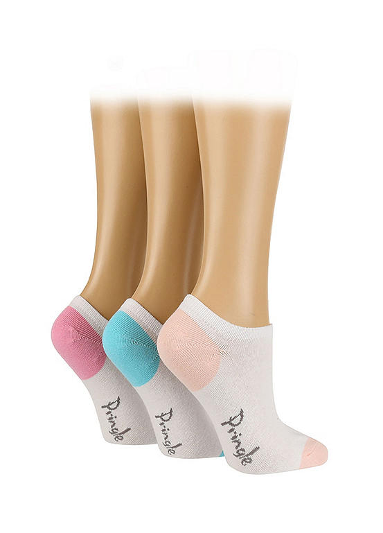  Pringle Ladies Pack Of 3 Trainer Socks