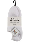  Pringle Ladies Pack Of 3 White Trainer Socks
